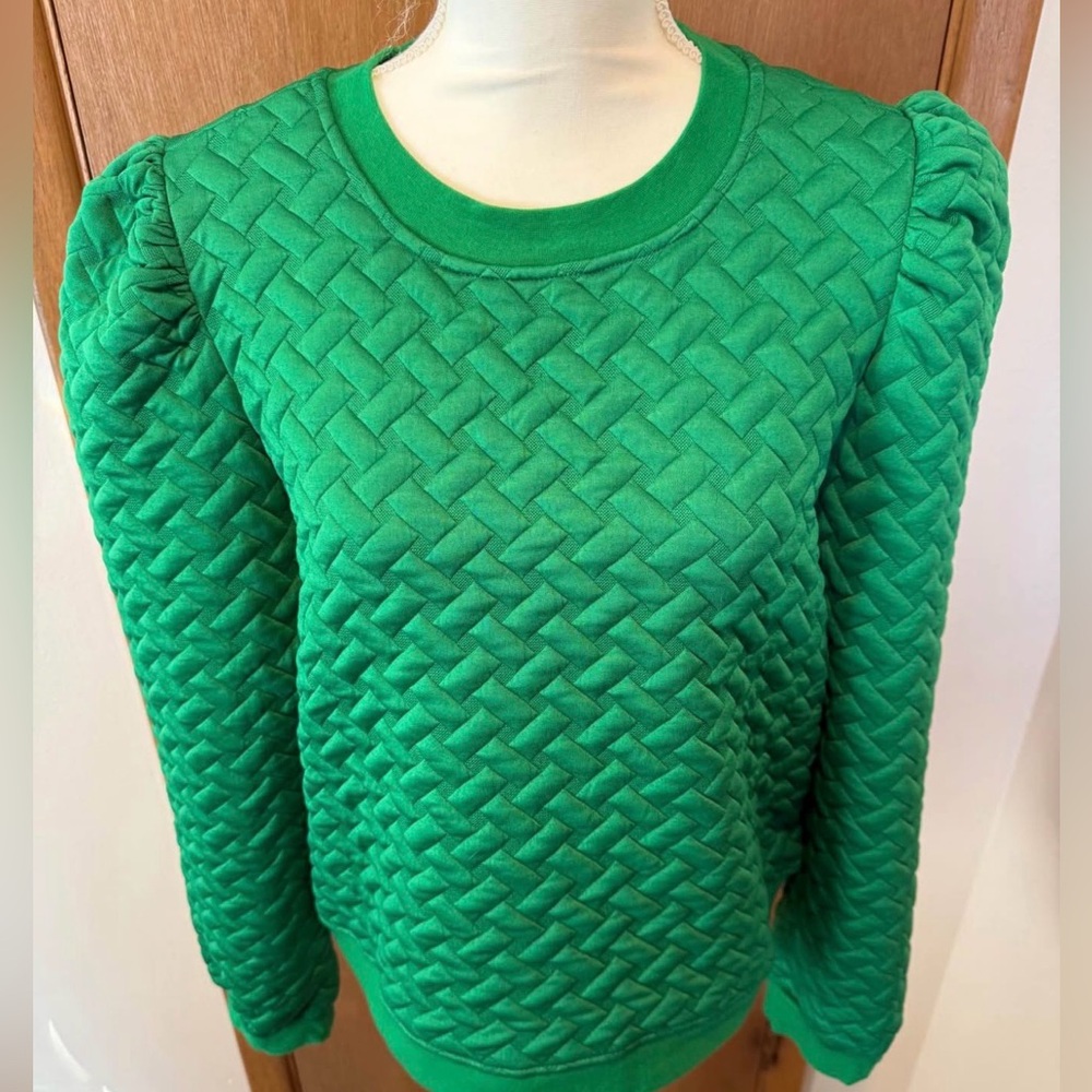 Sugarlips Vibrant Green Knit Top size XL